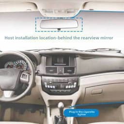 Three Lenses Car Driving Tachograph Front Rear Inside Wide Angle 24H Parking Recorder Loop Recording Night Vision
