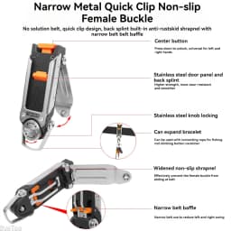 New Narrow Quick-hang Buckle with Bits Hook - for Tape Measure Electric Drill Modified Electrician