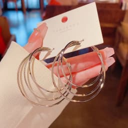 2022 New Trendy Simple Multiple Hoop Earrings For Woman Girls Geometric Irregular Fashion Earrings Party Jewelry