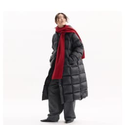 Filling Material: Duck Down~Couple Style Long Over-The-Knee down Jacket, Unisex Black Coat for Petite Individuals, New Winter Model
