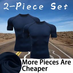Men's Compression Shirts Summer Short Sleeves Tees T-shirt Gym Workout Fitness Running Tops Undershirts Baselayer Sportswear