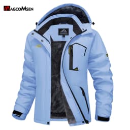 MAGCOMSEN Womens Ski Jacket Winter Warm Fleece Parka Windproof Rain Snowproof Thermal Heavy Coat Hiking Ladies Snowboard Anorak