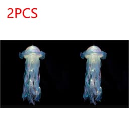 Jellyfish Atmosphere Night Light Button Battery Hanging Ceiling Lantern with Ribbon&Bead LED Bulbs for Room Decoration