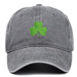 Ireland Green Baseball Cap Retro Clover Embroidered Sunscreen Hat for Men And Women Trendy Couple Duckbill Cap