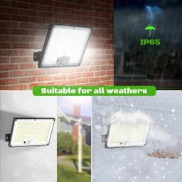 Solar Lights Outdoor with Motion Sensor Solar Flood Lights Waterproof Dusk to Dawn Solar Powered Security Spot Lights for Porch