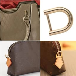 2pcs Shackle Screw D Rings U Shape D-Ring Replacement for Purse Keychain Strap Buckle