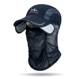Summer Retractable Eaves Detachable Neck Protection Veil Baseball Cap for Men and Women Outdoor Sun Protection Quick Drying Hat