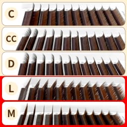 Abonnie L M Curl Brown Classic Individual Eyelashes Russian Volume Lashes