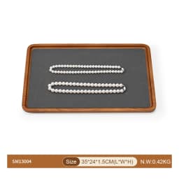 WoodTen Solid Wood Jewelry Tray Retro Ring Earring Display Necklace Bracelet Watch Jewelry Tray Stackable Jewelry Organizer Tray