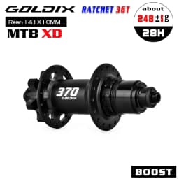 GOLDIX M370 28H Boost MTB Hub J-Bend 36T Ratchet 6-Bolt Disc Sealed Bearings HG XD MS Front Rear Mountain Bike Wheel Hub Parts