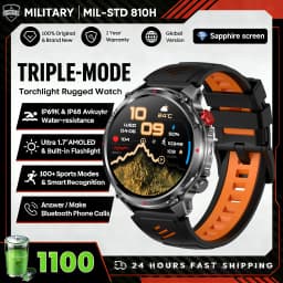 2026 T-Rex3 Ultra 1100mAh Battery Smart Watch GPS Track Compass IP69K Waterproof Sports Tracker Outdoors Military Smartwatches