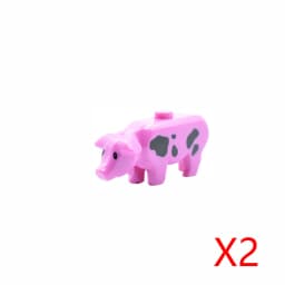 MOC City Animals Building Block Model Farm Ranch Scene Accessories Goat Wolf Pig Owl Flamingo Parrot Bird Zoo Kids Brick Toy T04
