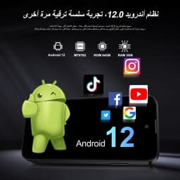 SERVO Mini Pocket Smartphone 4G LTE 4.0" HD Display Android 12 Dual SIM 3GB RAM 64GB ROM Face Unlock WiFi GPS Small Mobile Phone