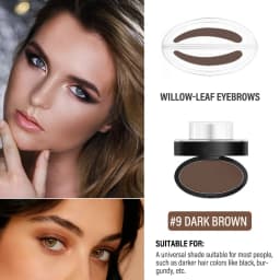 Natural Arched Eyebrow Powder Stamp Quick Makeup Brow Stamps Waterproof Powder Palette for Eyebrows Eye Brow Tint Makeup Tools