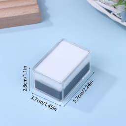 Transparent Diamond Jewelry Display Box With Foam Pad Bare Stone Gem Storage Container Case Glass Beads Organizer Packaging Box