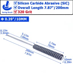 320Grit Cylinder Hone Ball Brush Tool Silicon Carbide Metal Engine Valve Guides Deburring Carbon Removal Crosshatching Polishing