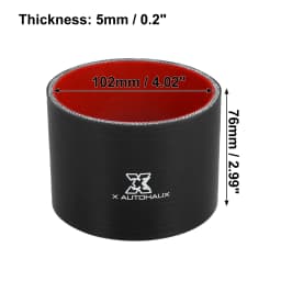 X Autohaux Universal Straight Silicone Reducer Hose Coupler Intercooler Turbo Straight Tube Piping 89mm ID Auto Car Accessary