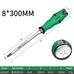 LAOA 1pcs Phillip Screwdriver With Magnetism Slotted Screwdrivers 58HRC Alloy Steel with Tap Function