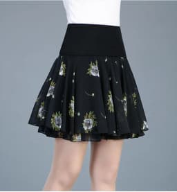 Summer Polka Dot Chiffon Short Skirt Women's High Waist A-Line Half-length Puffy Skirt Anti-Light Large Size Commute Style