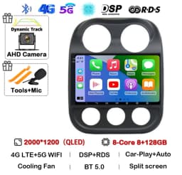 Android 16 Carplay For Jeep Compass Patriot 2010 2011 2012 2013 2014 2015 2016 Car Radio Multimedia Player Stereo Head Unit 2din