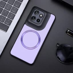 For Motorola Moto Edge 50 Neo,Edge 50 Case Magnetic PU Leather Lichee Pattern +PC Anti-slip Ultra Thin Cover for MOTO Edge50