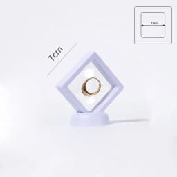 3D Floating Frame Gemstone Coin Box Clear Jewelry Bracelet Display Stand Ring Pendant Holder Protect Jewellery Presentation Case
