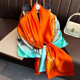 Luxury Design 180X90CM Long Shawls Beach Women Square Scarves Popular The Four Seasons Bandanna Sunscreen New Style Silk Scarf