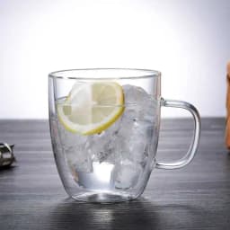 Double Wall High Borosilicate Glass Mug Heat Resistant Tea Milk Lemon Juice Coffee Water Cup Bar Drinkware Lover Gift Creativity