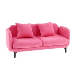 1:12 Dollhouse Wooden/Iron Fabric Double Single high-end Sofa Model Miniature Furniture Armchair Sofa Footstool Doll Decor Toy