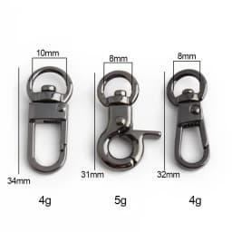 8MM 10MM Metal Snap Hook Swivel Eye Trigger Clip Clasp For DIY Bags Shoulder Strap Belt Buckle Webbing Leather Craft Accessories