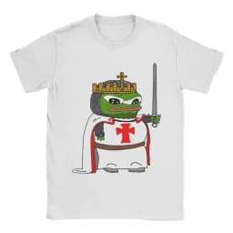 Pepe Knight's Templar Apu T Shirts Men 100% Cotton Humor T-Shirt O Neck Tees Short Sleeve Tops Gift Idea