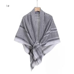 Arab Shemagh Muslim Keffiyeh Head Wrap Tactical Desert Head Neck Scarf Military Shawl Arabic Scarf Headwear with Agal Rope