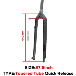 MTB Full Carbon Fiber Rigid Fork,Straight/Tapared Tube Bicycle Fork,9*100mm Quick Release,Thru Axle 15*100mm,26/27.5/29 Inch