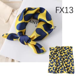 Satin imitation silk scarf women's digital print square scarf 50cm polka dot stripe multi-style neckerchief fashion accessory