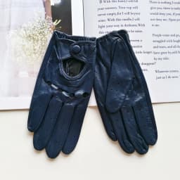 Women's Single-Layer Unlined Thin Driving Leather Gloves Hollow Style Outdoor Cycling Driver Gloves Free Shipping