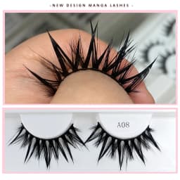 New Design Fashion False Eyelashes Cosplay Dramatic Spike Wet Lashes Makeup Manga Fake Eyelashes