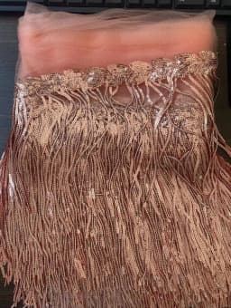 32cm 2yard Shining Mesh Fabric Lace Fringe Sequins Paillette Tassel Ribbon DIY Wedding Party Dance Dress Sewing Accessories