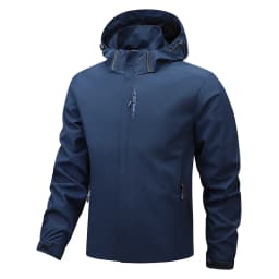 2025 Men's Casual Waterproof Windbreaker Jacket Full Zip Up Hooded Shell Outdoor Hiking Coat For Autumn Plus Size