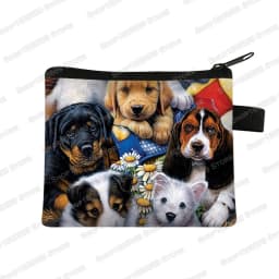 Cute Pug Dog Pattern Coin Purses Women Lovely Pet Animal Mini Wallet Ladies Key Credit Card Bag Small Lipstick Bags Gift