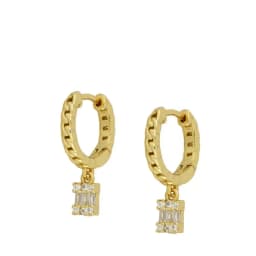 CRMYA Gold Silver Filled Hoop Earring CZ Zircon Heart Higgle Stud Earrings For Women Jewelry Earings Wholesale Aretes De Mujer