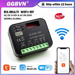 New RX MULTI 300-868MHz Tuya WIFI Smart Switch Relay Module 433MHz 868MHz Garage / Gate Remote Control Receiver Gate Controller