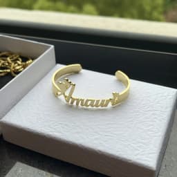 DUOYING Custom Name Jewelry Set Personalized Letter Necklace Customized Name Bangles Stainless Steel Mini Hoop Earrings 18mm