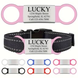 Customized Stainless Steel Engraved Nameplate For Pet Identification Cat And Dog ID Tag Installed On Collar With Name And Phone
