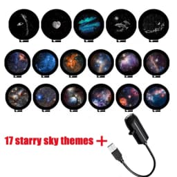 Car Starry Sky Projector Lamp USB Powered Night Light With Galaxy Christmas Film Flexible Neck Auto Ceiling Romantic Lighting