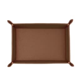 Free Customized Foldable PU Leather Tray for DIce Table Key Wallet Coin Organizer Square Tray Desktop Storage Box Jewelry Tray