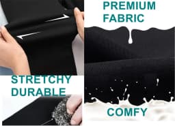 Women Stretchy Capris Pants Elastic Waist Comfy Skinny Cropped Jeans Pants Button Front Casual Breathable