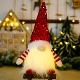 30cm Glowing Gnome Christmas Decorations 2026 Faceless Plush Dolls Elf Home Ornaments Navidad New Year 2027 Gift