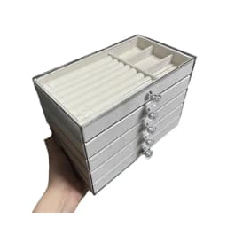 Elegant Multi-Layer Anti-Oxidation Jewelry Storage Box for Earrings Studs Necklaces High End Precise Handmade Accessories Box