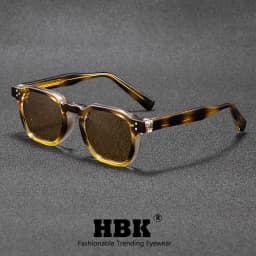 HBK Fashion Retro Men Sunglasses Classic Square Frame Design Sun Glasses Women Outdoor Travel Party Business Festival Gift