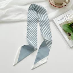 New Slim And Long 80x6CM Small Scarf For Women Versatile Black Striped Hair Tie Bag Decoration Scarves Party Gift